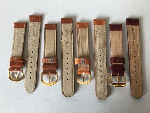 18mm geniune leather straps - 8 two piece straps