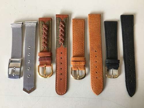 18mm geniune leather straps - 8 two piece straps