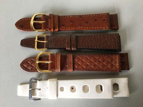 18mm geniune leather straps - 8 two piece straps