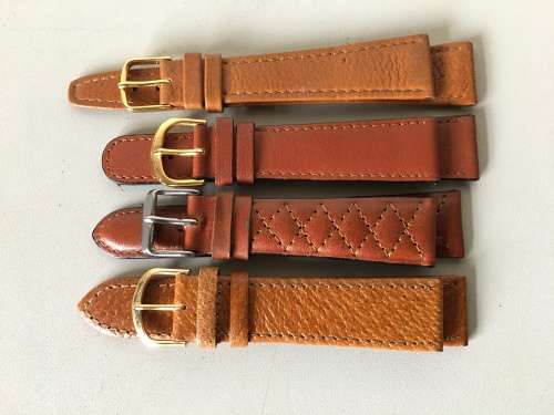 20mm geniune leather straps - 8 two piece straps