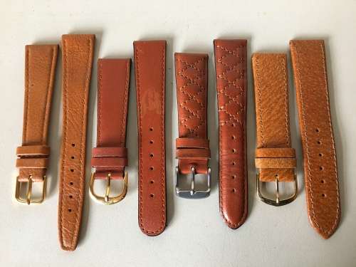 20mm geniune leather straps - 8 two piece straps
