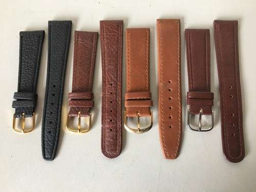 20mm geniune leather straps - 8 two piece straps