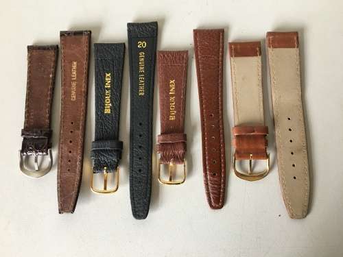 20mm geniune leather straps - 8 two piece straps