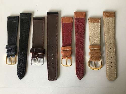 20mm geniune leather straps - 8 two piece straps
