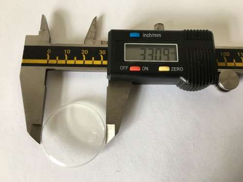 ROBUR -  33mm acrylic crystal with magnified date display