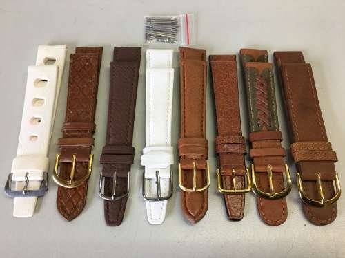 18mm geniune leather straps - 8 two piece straps