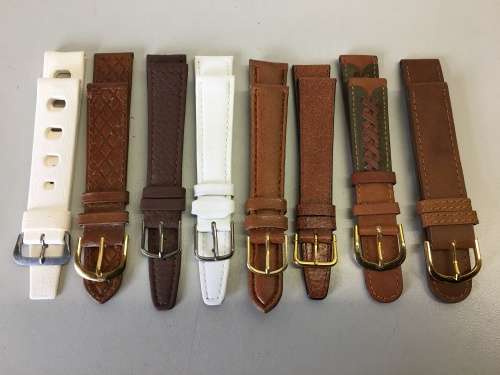 18mm geniune leather straps - 8 two piece straps