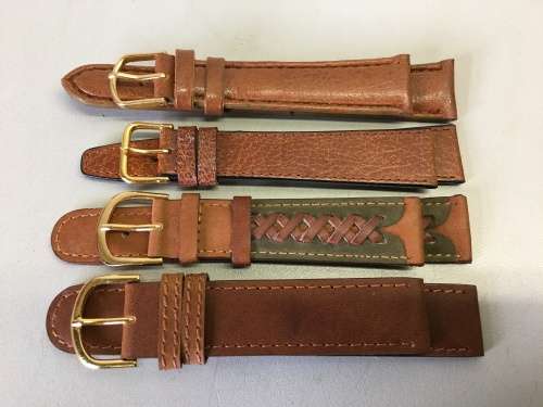 18mm geniune leather straps - 8 two piece straps