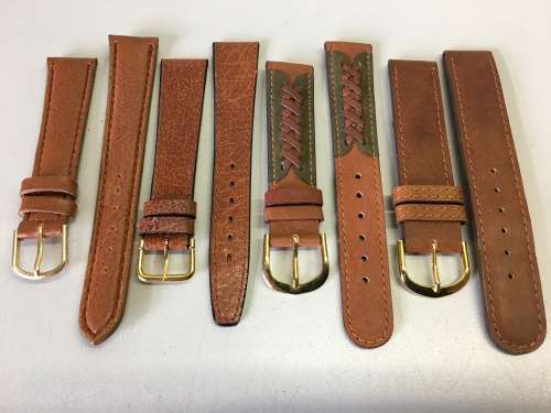 18mm geniune leather straps - 8 two piece straps