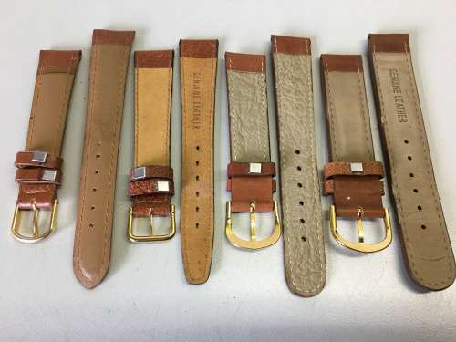 18mm geniune leather straps - 8 two piece straps
