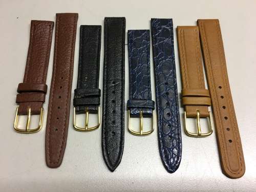 16mm geniune leather straps - 8 two piece straps