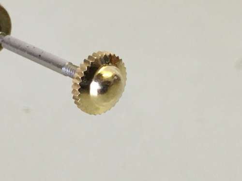 5.5mm Omega gold nipple/top-hat Brevet crown