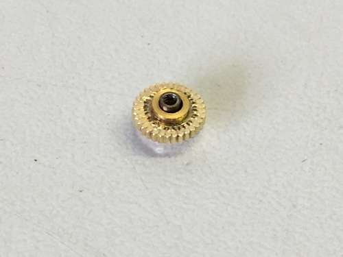 5.5mm Omega gold nipple/top-hat Brevet crown