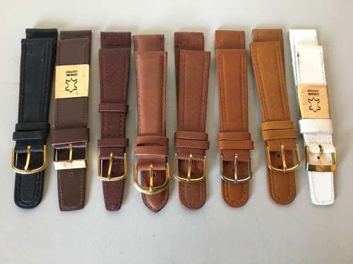 20mm geniune leather straps - 8 two piece straps