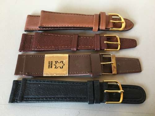 20mm geniune leather straps - 8 two piece straps