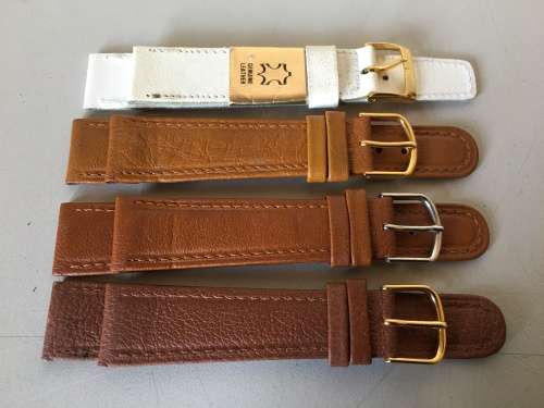 20mm geniune leather straps - 8 two piece straps