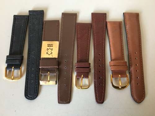 20mm geniune leather straps - 8 two piece straps