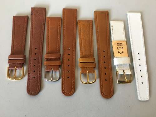 20mm geniune leather straps - 8 two piece straps