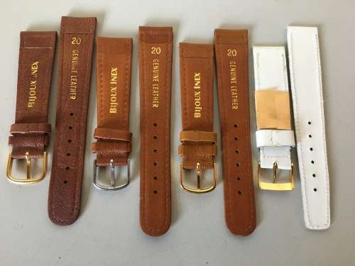 20mm geniune leather straps - 8 two piece straps