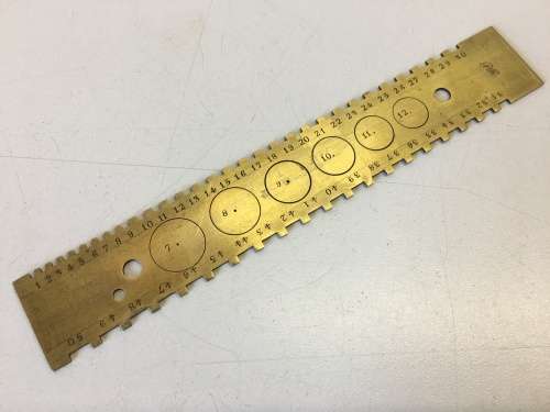 Mainspring gauge - pivot gauge, crystal ruler