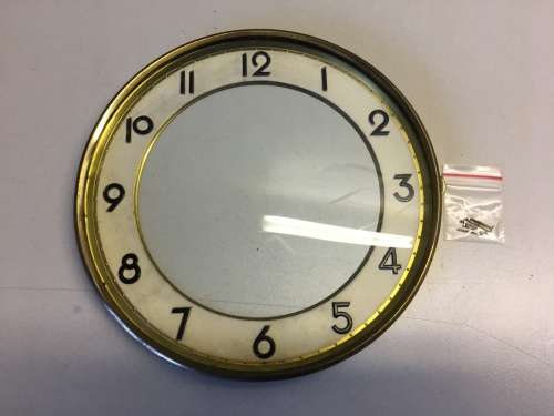 158mm clock dial with hinged frame & glass