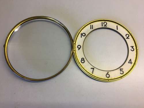 158mm clock dial with hinged frame & glass
