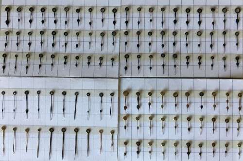 Pocket watch hands - 110 pieces