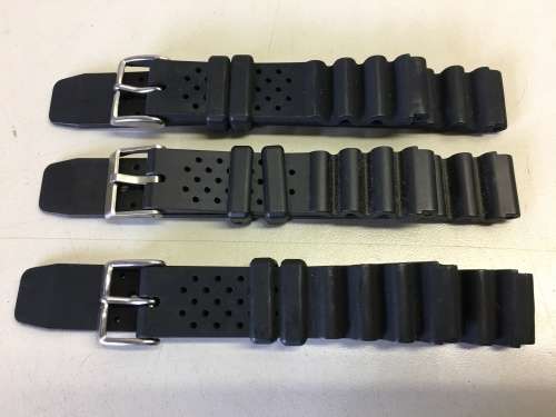 6 Plastic straps for divers watch - 18 & 20mm