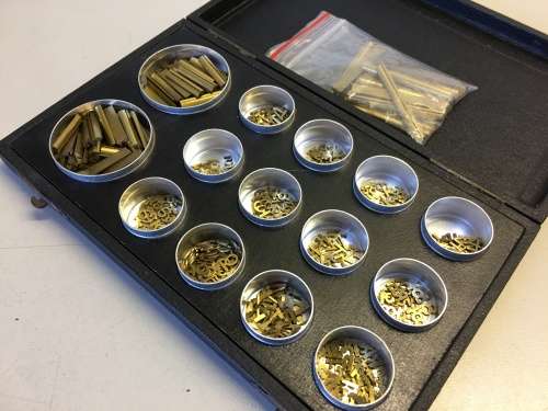 Brass clock numerals & hours markers
