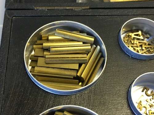 Brass clock numerals & hours markers