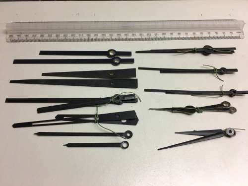 Assorted black hands for quartz clock - 10 sets - #4