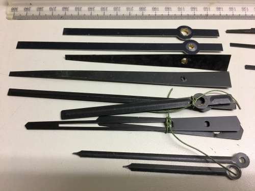Assorted black hands for quartz clock - 10 sets - #4