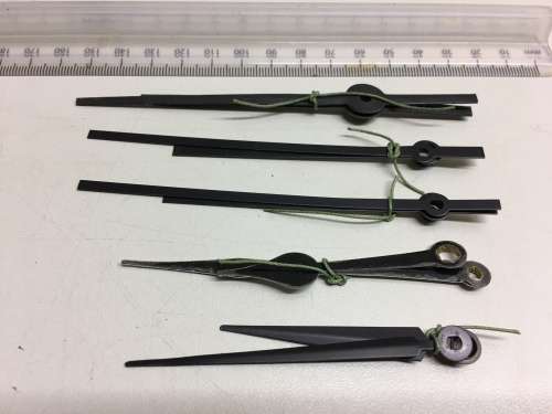 Assorted black hands for quartz clock - 10 sets - #4