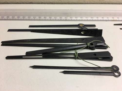 Assorted black hands for quartz clock - 10 sets - #4