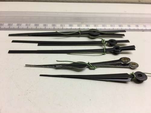 Assorted black hands for quartz clock - 10 sets - #4