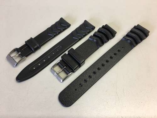 2 black straps for divers watch - 18mm - #7