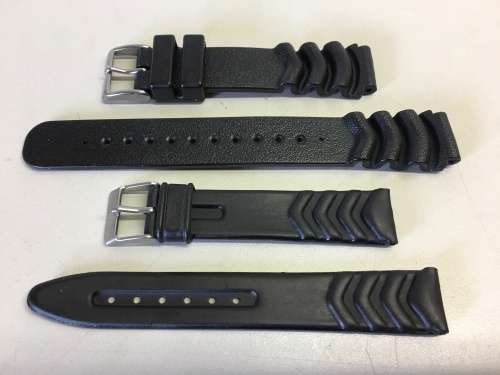 2 black straps for divers watch - 18mm - #7