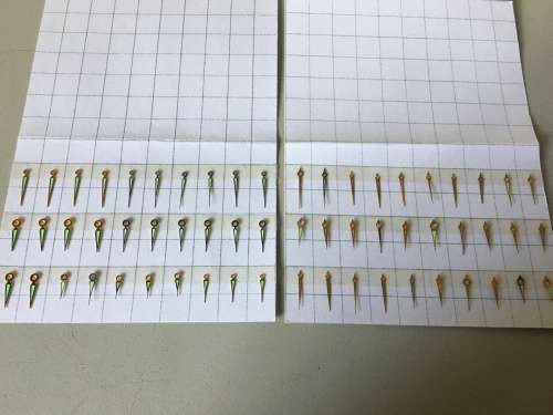 Assorted hour & minute hands for watch - 60 pieces - #18