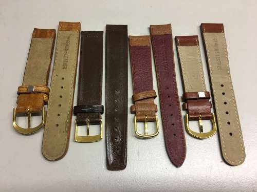 18mm geniune leather straps - 8 two piece straps - #14