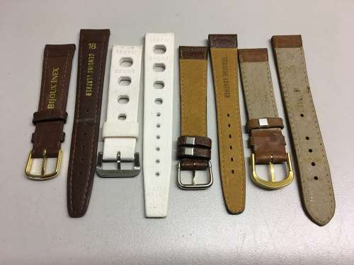 18mm geniune leather straps - 8 two piece straps - #14
