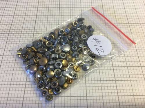 30 grams assorted used watch crowns - 120+ pieces - #12