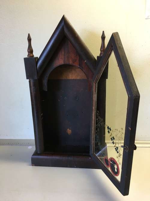 Antique wall clock case