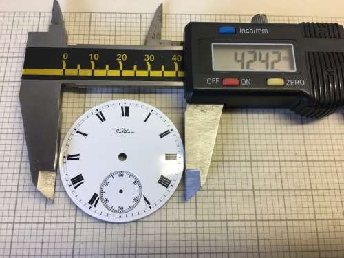 2 WALTHAM -  pocket watch dials - 42/43mm