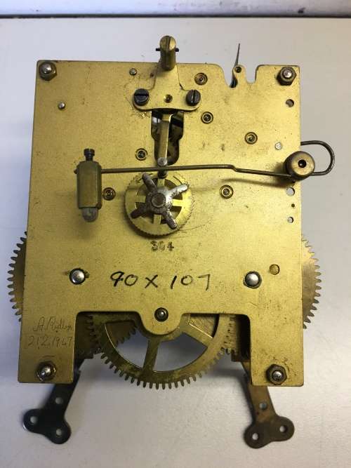 90 x 107mm  clock movement - parts repair