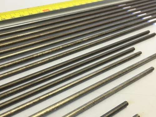 Blued steel chime rods for grandfather clock - 16 pieces