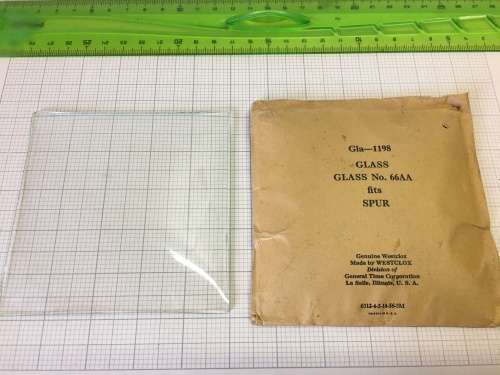 WESTCLOX - 99 x 99mm square convex clock glass