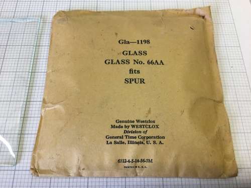 WESTCLOX - 99 x 99mm square convex clock glass