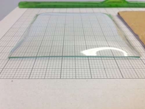 WESTCLOX - 99 x 99mm square convex clock glass