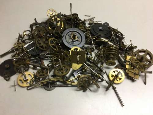 Vintage/antique clock parts - 1 kg - #4