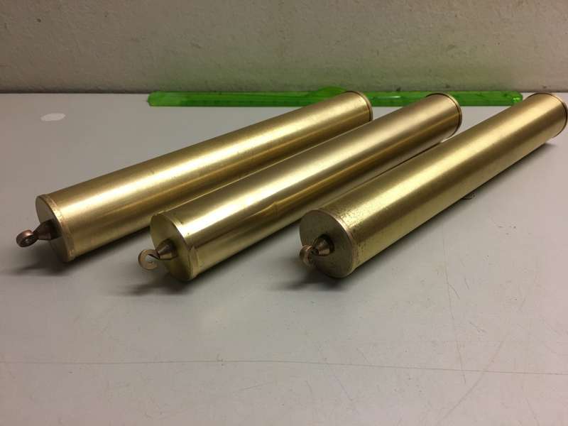 Clock weights -  brass outer shells